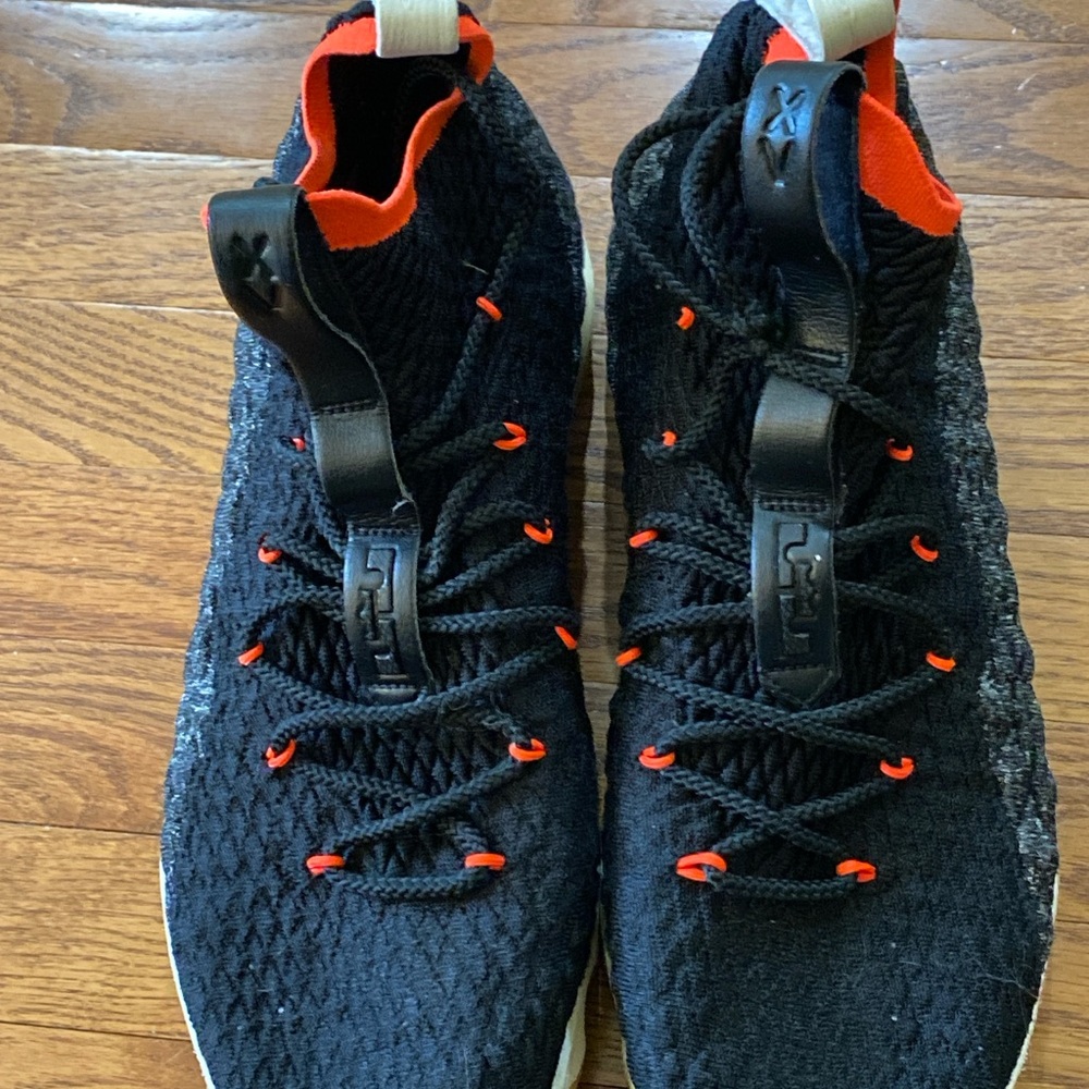 Nike LeBron 15 XV graffiti black bright crimson flyknit basketball sneakers